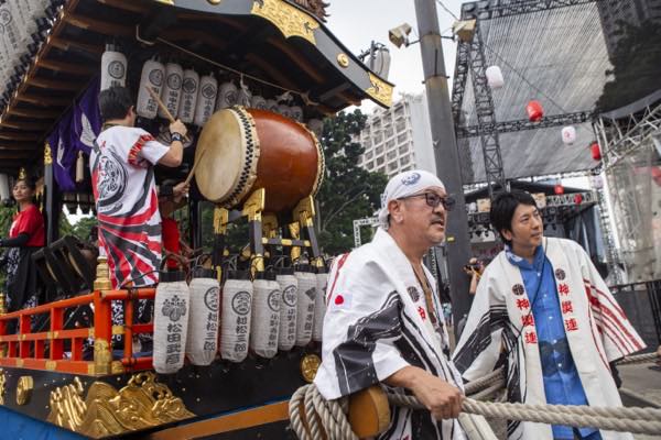 法被姿の太鼓奏者